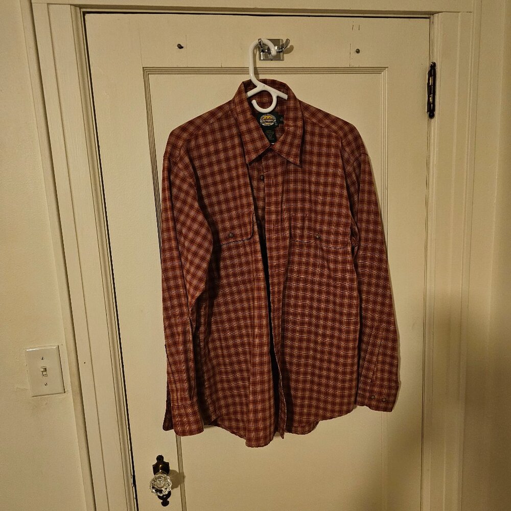Cabela's men's medium regular rust orange and tan